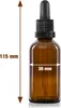 20 flacons pipettes de 50 ml, verre brun, pipette en verre Voir les images du produit 3