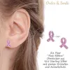 Ohrstecker rosa Schleife „Pink Ribbon“ Ohrringe Silber 925 Produktbild-Vorschau 2