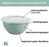 2er Set Kunststoff Salatschüssel Rührschüssel Pastellgrün Produktbild-Vorschau 3