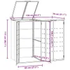 vidaXL Mülltonnenbox für 2 Tonnen Anthrazit 138x79x117 cm Produktbild-Vorschau 7