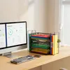 Relaxdays Briefablage, Metall, A4, 4 Fächer, 2 Stehsammler, Produktbild-Vorschau 3