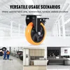 Kółka meblowe VEVOR zestaw 4 kółek skrętnych PVC φ127 mm Podgląd zdjęcia produktu 6