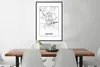 MuchoWow® Gerahmtes Poster Karte - Erfurt - Stadtplan 60x90 Produktbild-Vorschau 3