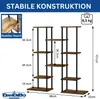 A diagram showing a multi-tiered plant stand with dimensions and weight information. Podgląd zdjęcia produktu