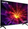 A side view of a METZ QLED TV displaying a colorful abstract image. Produktbild-Vorschau