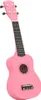 A pink ukulele is shown against a white background. Náhled obrázku produktu