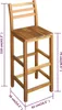 vidaXL Sgabello da bar 2 pz. Legno massiccio di acacia Anteprima dell’immagine prodotto 5