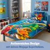 Lego Ninjago Bettwäsche 2-teilig 135x200 80x80 cm aus 100% Produktbild-Vorschau 3