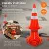 ECD Germany Pylonen groß 75 cm Verkehrshütchen Orange Produktbild-Vorschau 4