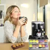 Porte-capsules à café avec antiglisse et 2 tiroirs pour 72 Voir les images du produit 2