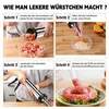 Manuelle Wurstfüllmaschine Edelstahl mit 5 Düsen Produktbild-Vorschau 3