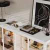 Vitrine mit Beleuchtung 3 Farbe, Glas-Sideboard mit 4 Produktbild-Vorschau 4