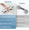Izrielar 2 Stück Haltegriff Dusche Haltegriff mit Saugnapf Produktbild-Vorschau 4