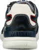 The back view of a blue sneaker. Produktbild-Vorschau