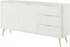 BETTSO Weiß LANTE Kommode 163 cm - 2 Türen, 3 Schubladen, Produktbild-Vorschau 1
