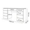 Schreibtisch AURORA DOUBLE KASCHMIR mit Schubladen Produktbild-Vorschau 7