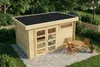 Alpholz Gartenhaus Set Leandro Naturbelassen 394x268cm mit Produktbild-Vorschau 4