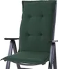 A close-up view of a dark green chair cushion on a chair. Produktbild-Vorschau