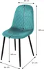 ML-Design 4er Set Esszimmerstuhl mit Rückenlehne, Petrol, Produktbild-Vorschau 6