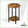 BEGRYF Stolik boczny okrągły z półką - 45x62 cm, stolik w Podgląd zdjęcia produktu 3