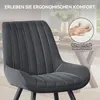Hawthyhome Esszimmerstühle 2er Set bequeme Polsterstühle Produktbild-Vorschau 3