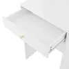 A close-up view of an open white drawer with a gold knob, part of a desk or vanity. Anteprima dell’immagine prodotto