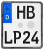 Motorrad Kennzeichenhalter 180x200 Produktbild-Vorschau 1