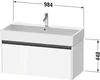 Duravit Ketho.2 Wastafelonderkast 98,4x46x44 cm Mat Noten Produktbild-Vorschau 2
