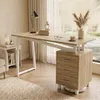 Grand bureau avec rangements, MDF, 3 tiroirs, 130 x 55 x 75 Voir les images du produit 5