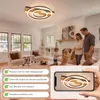 ZMH LED Deckenlamape 34W Holz Deckenleuchte Dimmbar 55CM Produktbild-Vorschau 2