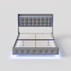 Letto imbottito a LED ProximaX 160x200 cm, velluto grigio Anteprima dell’immagine prodotto 6