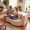COSTWAY Schlafsofa, Boneless Sofa Bett mit 2 Bequemen Produktbild-Vorschau 2