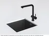A black kitchen sink and faucet are shown against a white background. Podgląd zdjęcia produktu