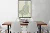 MuchoWow® Gerahmtes Poster Frau - Grün - Linienkunst - Produktbild-Vorschau 2