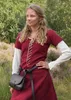 Kurzärmelige Cotehardie Ava, Mittelalterkleid, weinrot - Produktbild-Vorschau 3