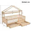 Kinderbett mit Lattenrost, Schubladen und Regal, 90x200 cm, Produktbild-Vorschau 3