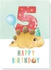 Friendly Fox Geburtstagskarte für Kinder, 5. Geburtstag, Produktbild-Vorschau 1