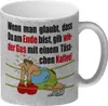 Motivation Glitzer-Kaffeebecher mit Boxer Motiv in weiß Produktbild-Vorschau 1