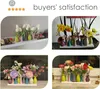 Jinfa Handgefertigte kleine Keramik Deko Blumenvasen Set Produktbild-Vorschau 6