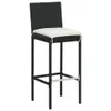 Barhocker mit Kissen 6 Stk. Schwarz Poly Rattan , Barhocker Produktbild-Vorschau 2