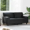 vidaXL 2-Sitzer-Sofa Schwarz 120 cm Kunstleder Produktbild-Vorschau 2