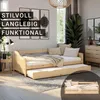 Homestyle4u Tagesbett Ausziehbett 90x200 cm Natur Holzbett Produktbild-Vorschau 7