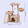 FEANDREA Kratzbaum mit Katzenhöhle, Hängematte und Produktbild-Vorschau 8