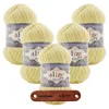 5 x ALIZE Velluto 13 Light Yellow mit Label Produktbild-Vorschau 1