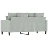 vidaXL 2-Sitzer-Sofa Hellgrau 140 cm Samt Produktbild-Vorschau 5