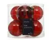 Weihnachtskugeln Glas 8cm 6 Stück - Transparent Ochsenblut Produktbild-Vorschau 1