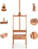 Staffelei Holz mit Schublade, 151-194cm höhenverstellbare Produktbild-Vorschau 6