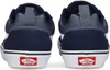 A pair of blue Vans shoes shown from the back. Produktbild-Vorschau