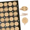 35 Etiketten in Kraftpapier-Optik braun mit Holzklammern Produktbild-Vorschau 1