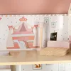 Drevený domček pre bábiky LULILO Peonio 70 cm, LED, ružový Náhľad obrázku produktu 10